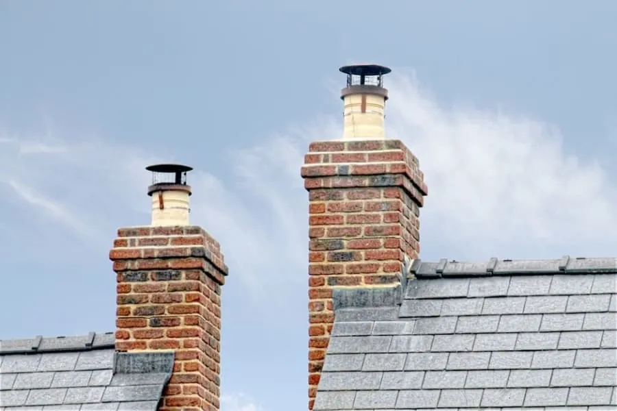 A chimney pot fitted with a vented capping cowl